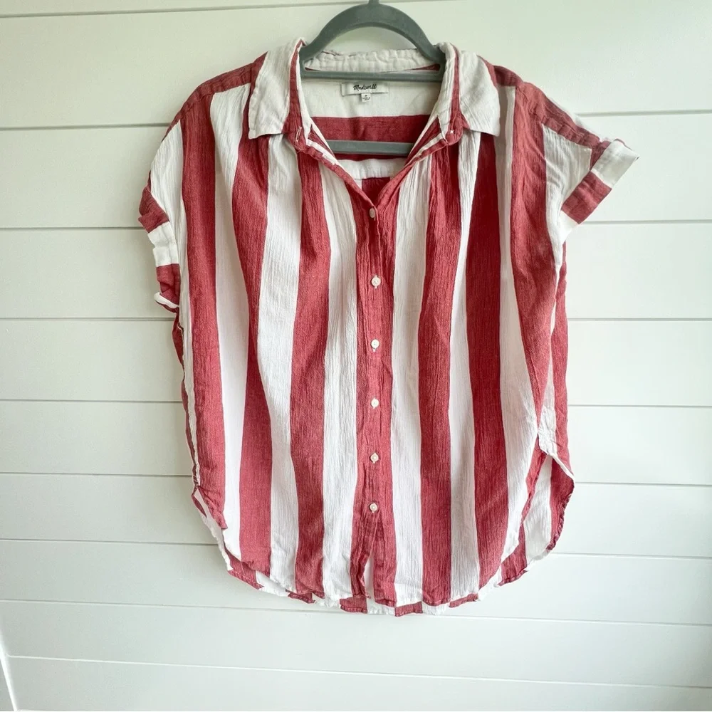 Madewell Central Tunic Shirt in Cara Stripe-med - Picture 3 of 9